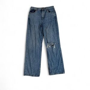 Garage Denim high waisted, ripped, street wide-leg Jeans